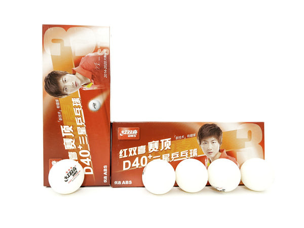 DHS ABS D40+ 3-Star Table Tennis Balls - ITTF Approved Tournament Quality (10 Balls Per Box)