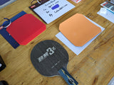 Penhold Pre-Assembled Table Tennis Racket DHS Pg3z + H3 + Sharping 2 Med Pimples